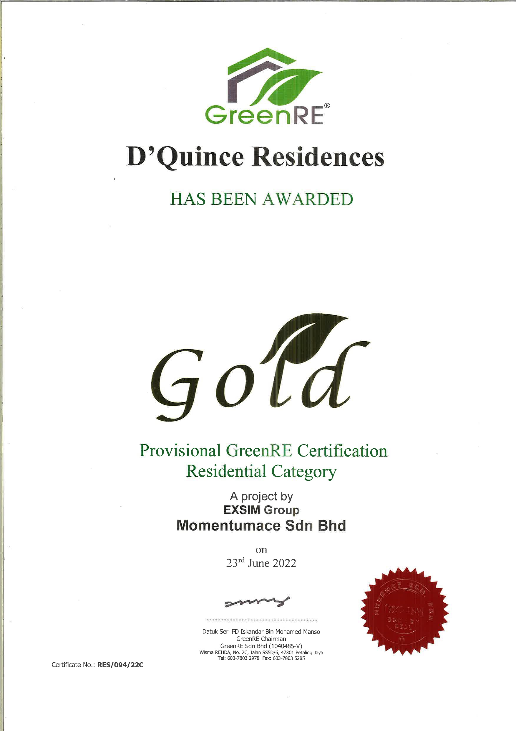 D'QUINCE RESIDENCES